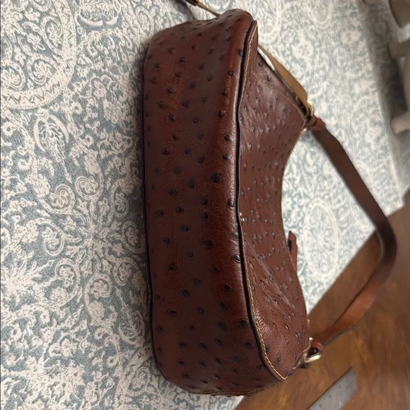 Dooney & Bourke Brown Leather Shoulder Bag with Adjustable Strap - Picture 4 of 4